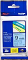  Brother 9mm Laminated blue, Print black